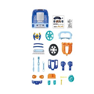 اسباب بازی موتور خودرو Motor Car Engine مدل کاپوت ماشین پلیس Repair Truck Police Set _اسباب بازی ماشین